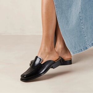 NEW Alohas Alfred Black Leather Loafers - US Size 8-8.5